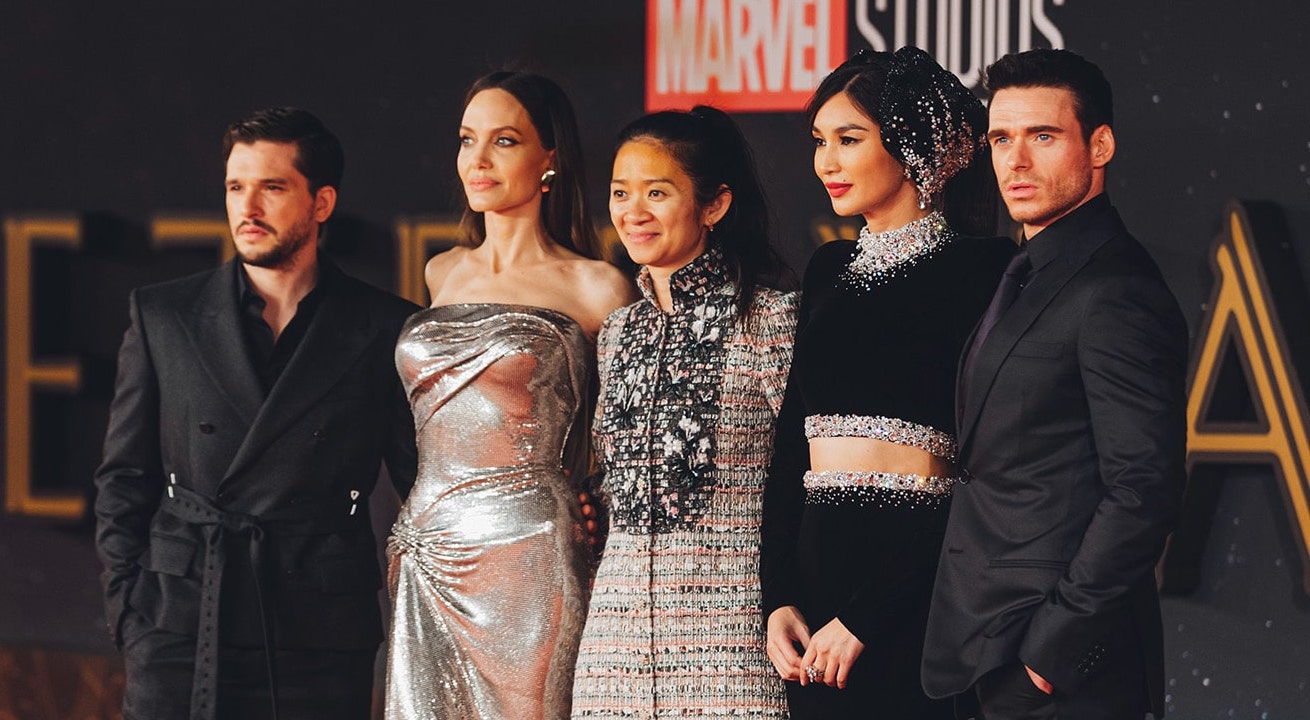 Eternals: Angelina Jolie, Richard Madden, Gemma Chan, Kit Harington nelle  foto ufficiali dalla première di Roma